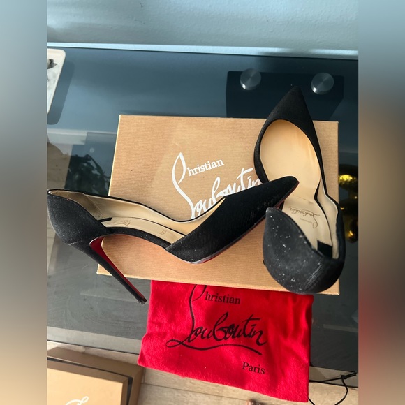 Christian Louboutin Black Glitter IRIZA Christian Louboutin 40 1/2 ⚡️⚡️ - Picture 3 of 11